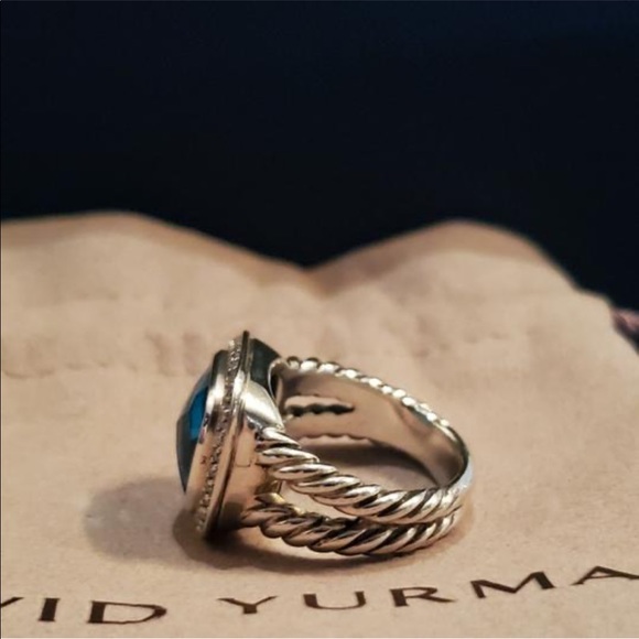 David Yurman 11mm Albion ring in Hampton topaz 7 - Picture 2 of 6